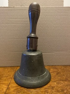 ORIGINAL VICTORIAN ? ANTIQUE SCHOOL BELL Approx 10” HEIGHT - Picture 1 of 12