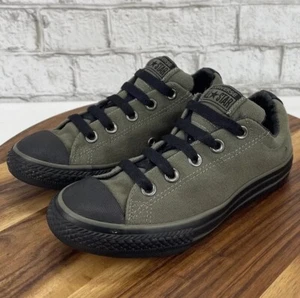 Converse All Star Kids Youth 3 Army Green Black Canvas Low Top Sneakers Shoes - Picture 1 of 9