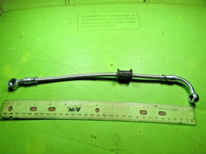 Braided Stainless Steel Brake Line 10 mm Banjo #16 NOS 12" end 2 end by Russell - Picture 1 of 3