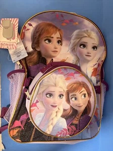 Frozen 2 Schulrucksack Büchertasche isoliert abnehmbar Brotzeittasche Box Anna & Elsa - Bild 1 von 4