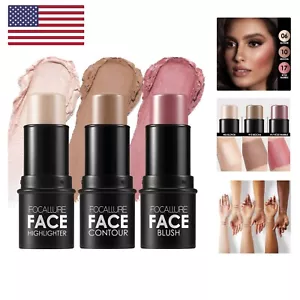 3 Pcs Cream Contour Sticks,Shades with Highlighter & Bronzer & Blush,Non-grea... - Picture 1 of 9