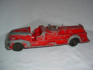 Vintage HUBLEY FIRE LADDER TRUCK 10" Diecast Metal Kiddie Toy No 468 fireman - Picture 1 of 7