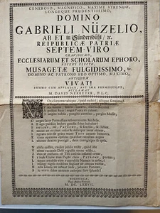 Gabriel Nüzel ( 1624-1687) - Ratsherr von Sündersbühl - original Dokument - Picture 1 of 3