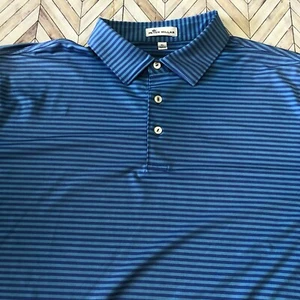 Peter Millar Men’s Striped Shirt Sleeve Performance Golf Polo Size XL - Picture 1 of 7