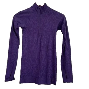 Lululemon Rest Less 1/2 Cremallera Corte Oscura Púrpura Talla 6 - Imagen 1 de 4