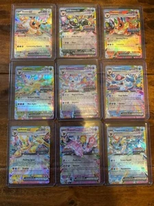 Prismatic Evolutions Surprise Box COMPLETE SET Stamped EX Promo Cards 9/9 - Picture 1 of 4