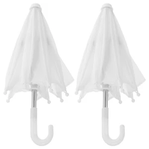 2pcs Doll Umbrella Doll House Umbrella Ornament Mini Umbrella Mini House Layout - Picture 1 of 12