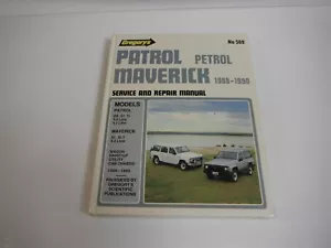 Nissan Patrol Petrol Maverick Service Repair Manual HC by Gregorys Vintage - Picture 1 of 13