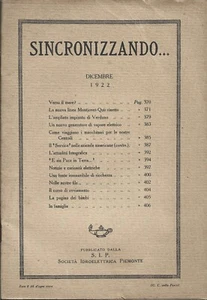 Sincronizzando..1922 SIP Rivista Soc. Idroelettrica Piemonte Quincinetto Verduno - Bild 1 von 5