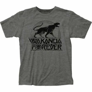 Black Panther Wakanda Forever T Shirt Mens Licensed Marvel Avengers Movie Grey - Picture 1 of 2