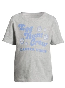 Wonder Nation Toddler Easter Tee "Egg Hunt Crew" Gray 18M - Picture 1 of 6
