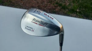 Men's RH Ram Staff Nickel Troon 55° Sand Wedge Nickel Stainless Steel Ram X Grip - Picture 1 of 12