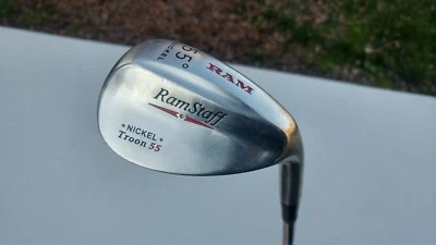 Men's RH Ram Staff Nickel Troon 55° Sand Wedge Nickel Stainless Steel Ram X Grip - Image 1 of 4