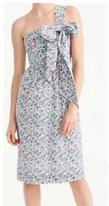 Neu mit Etikett J. Crew One-Shoulder-Kleid Liberty Claire-Aude Blumenmuster Gr. 4 Island Multi G8163 - Bild 1 von 8