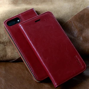 Luxury Leder Schutzhülle für Apple / Samsung Smartphone Tasche Case Cover Handy - Picture 1 of 12