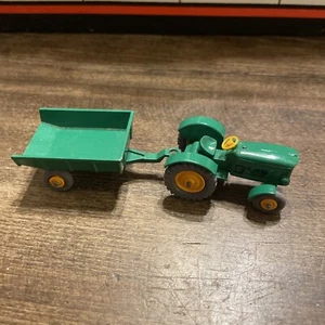 Matchbox Lesney 50b John Deere Tractor 1964 51 Tipping Trailer GREY TIRES Barel - Picture 1 of 14