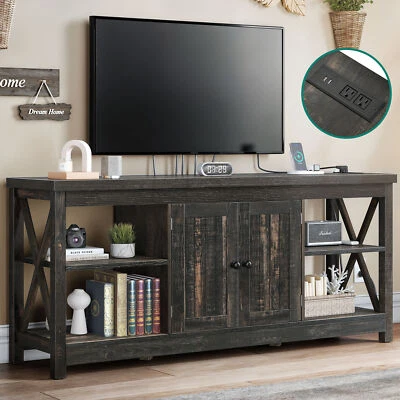 TV Stand with Power Outlet for up to 65" TV Entertainment Center Media Console - Image 1 of 4
