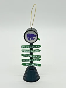 Kansas State Wildcats Football Fan Crossing Ornament NCAA Light Up Ornament - Picture 1 of 2