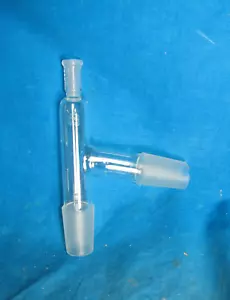 Pyrex 75° Glass Angle 2 way 24/40 and 10/30 Glass Adapter - Picture 1 of 4