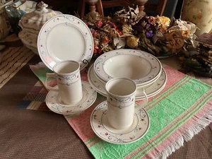 9 PCs) 1987-2000 Vintage MIKASA Intaglio Annette mug set & dinner Plate #CAC20 - Picture 1 of 13