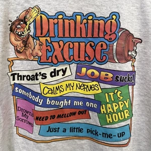 Camiseta vintage cucaracha beber excusas XL - Imagen 1 de 8