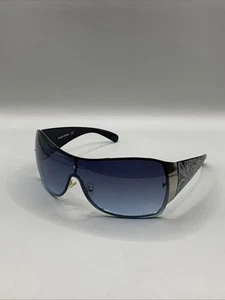 South Pole Sonnenbrille 806SP SLVBL schwarzes Gestell blaue Gläser mit Schild - Bild 1 von 11