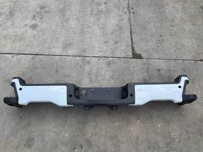 2023 2024 2025 Ford F250 F350 Factory Painted Rear Bumper Oxford White Sensor - Image 1 of 4