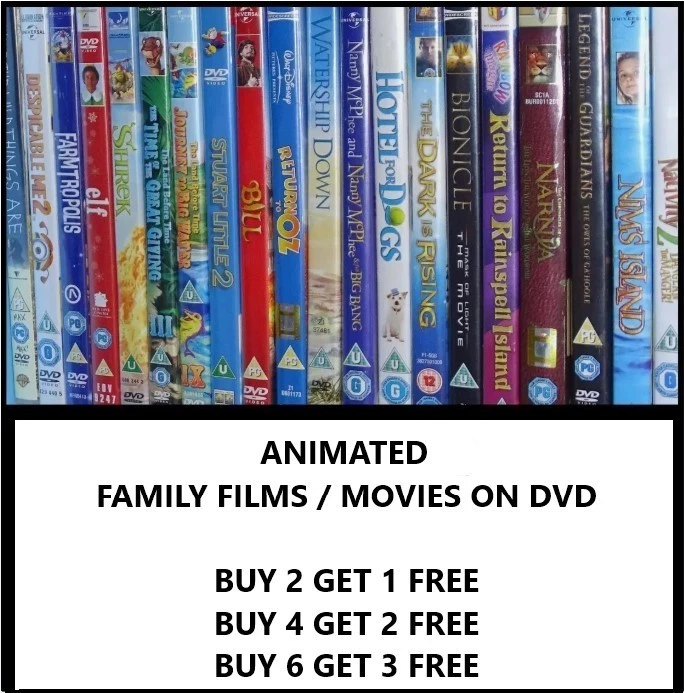 Family & Children's / Kids Animated Films - DVD & Blu-Ray - Buy 2 Get 1 Free - Image 1 of 1