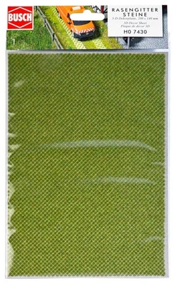 Busch 7430 Grass/Lawn Paving Blocks HO Scenery Scale Model - Image 1 of 2