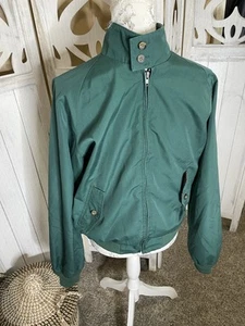 BARACUTA G9 Harrington Jacket Size 38R Zip Button Plaid Interior Green - Picture 1 of 7