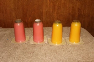 Vintage Avon Set 4 Sherbet Dessertkerze Nachfüllpackungen - 2 Zitrone und 2 Gewürzapfel - Bild 1 von 5