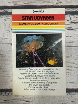 VTG Star Voyager Imagic Atari 1982 Game Program Instructions Manual ONLY Gaming - Image 1 of 4