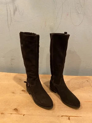 Bota hasta la rodilla La Canadienne nueva sin etiquetas/B, talla US 8,5, gamuza moca oscura Foto 1 de 4