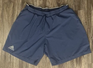 Pantalones cortos de club de entrenamiento elásticos con cordón azul Adidas para hombre 7” - talla XL - Imagen 1 de 9