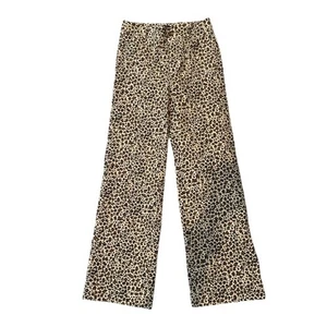 Neu J Crew hohe Taille weites Bein Leopardenmuster Baumwolle Leinenmischung Hose 26 - Bild 1 von 9