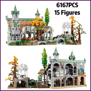 6167 Stck. Neu Film Herr der Ringe Schloss Rivendell Bausteine 10316 Spielzeug Geschenk - Bild 1 von 24