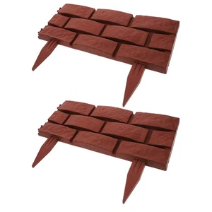  Valla de plástico para bordes de jardín 2 piezas: paneles decorativos de valla de piquete - resistente a la intemperie - Imagen 1 de 12
