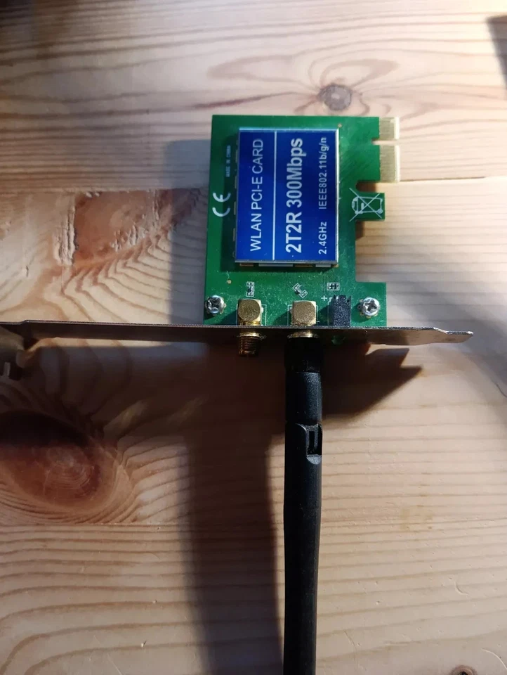 WLAN PCI-E Card 2T2R 300Mbps IEEE 802.11 b/g/n Dual Antenna Network Adapter - Image 1 of 1