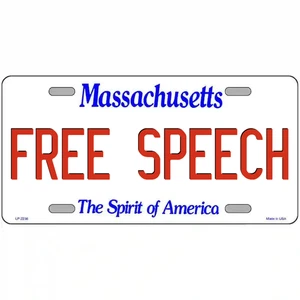 Free Speech Massachusetts Blechschild - Bild 1 von 1