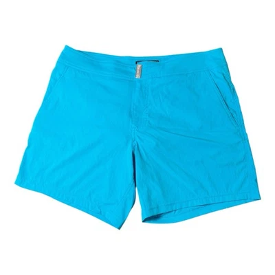 NEW Vilebrequin SZ Medium Men’s Swim Trunks Flat Belt Turquoise Green Luxury - Image 1 of 4