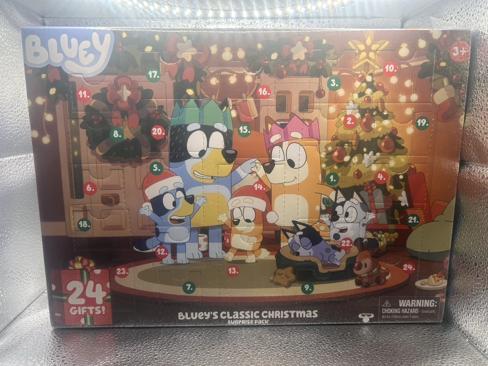 Bluey Exclusive Figures Family Christmas Advent Calendar 24 Surprise Gifts - Image 1 of 1