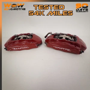 13-19 MASERATI GHIBLI FRONT LEFT RIGHT BRAKE CALIPER ASSEMBLY RED SET OEM - Picture 1 of 24