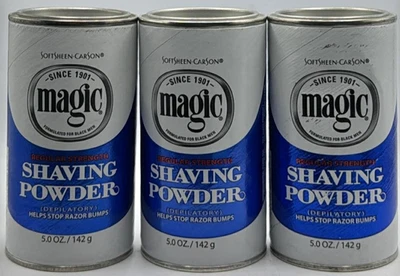 Polvo de afeitar regular Magic 3PK ~ 5 OZ CADA UNO ~ ENVÍO RÁPIDO ~ LEER Foto 1 de 4