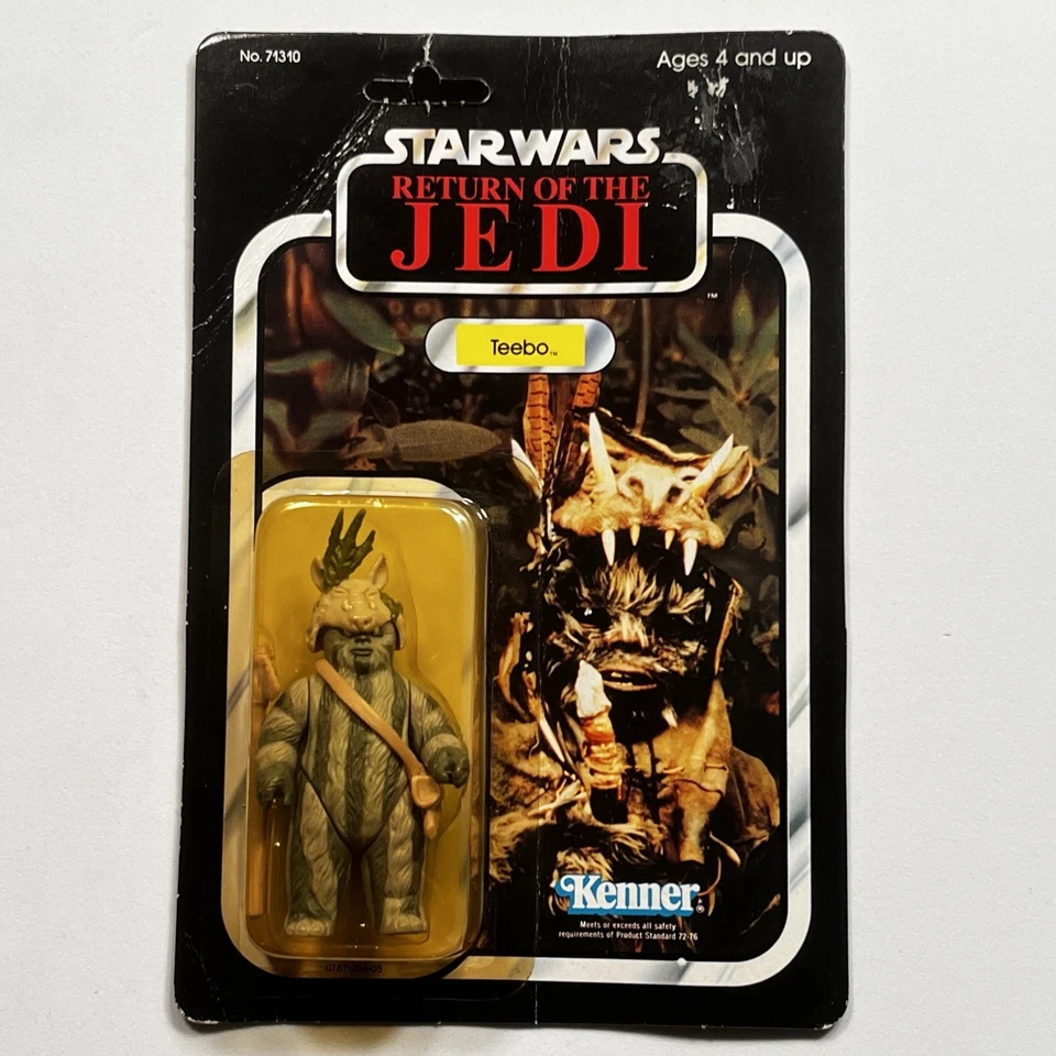 TEEBO EWOK - 1983 SIN USAR, EN CAJA -- Figura de colección 77A ROTJ Kenner StarWars con estuche estrella Foto 1 de 4