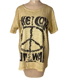Jaded Gypsy Make Love Not War Shirt Boho Flowy Comfy Distressed oversized S/M - Picture 1 of 15