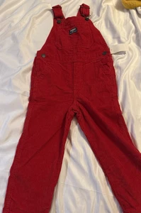 Mono OshKosh B'gosh Niño Pequeño 5T Rojo Pana Ajustable Carpintero - Imagen 1 de 7