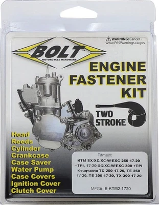 KIT DE FIJACIÓN DE MOTOR INC PERNO MOTOCICLETA HERRAJES, INC KTM 2-STRK E-KTM2-1720 500366 Foto 1 de 4