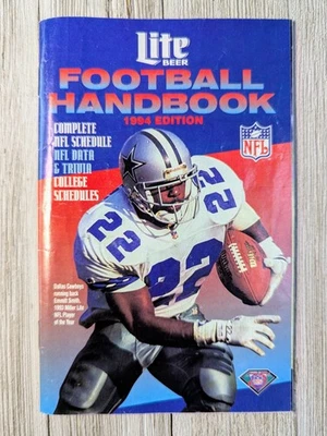 NFL Football Handbook 1994 Edition Lite Beer Emmitt Smith Dallas Cowboys Program - Image 1 of 4