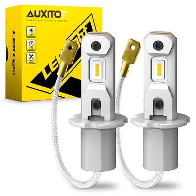 AUXITO H3 LED Fog Light Bulbs Conversion Kit Super Bright Amber DRL Lamp 3000K - Image 1 of 4