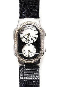 Phillip Stein Womens Stainless Steel Diamond Accent Teslar Quartz Watch 32mm - Picture 1 of 10